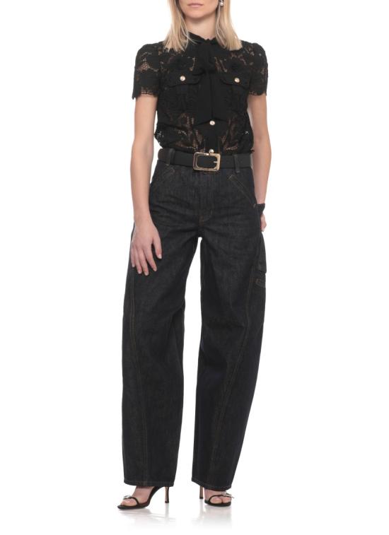 26FW 셀프 포트레이트 데님 팬츠 PF26831PBLBLUE DENIM CARGOBLUE Black - SELF PORTRAIT
