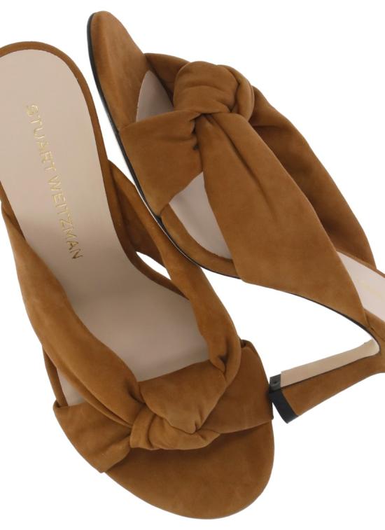 26SS 스튜어트 와이츠먼 뮬/슬리퍼 SOPLAYA SLIDE 75SUEDETOASTED ALMOND Brown - STUART WEITZMAN