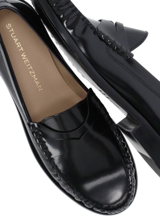 26SS 스튜어트 와이츠먼 플랫 슈즈 LOTTIE LOAFERSPAZZOLATOBLACK - STUART WEITZMAN