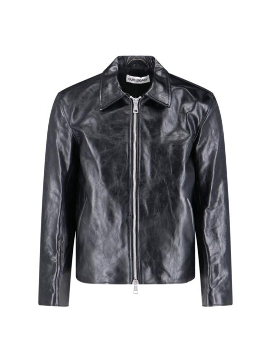 26FW 아워레가시 미니 자켓 탑 다이드 레더 블랙 M4239MTDTOP DYED BLACK LEATHER