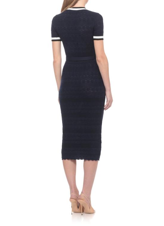 26FW 셀프 포트레이트 롱 원피스 PF26072MANNAVY POINTELLE KNITNAVY Black - SELF PORTRAIT