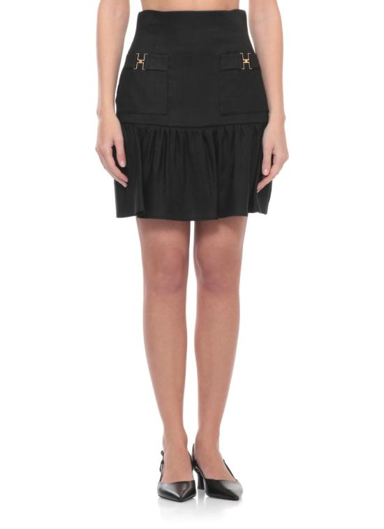 26SS 엘리자베타프랜치 미디 스커트 GO18662E2110 Black - ELISABETTA FRANCHI