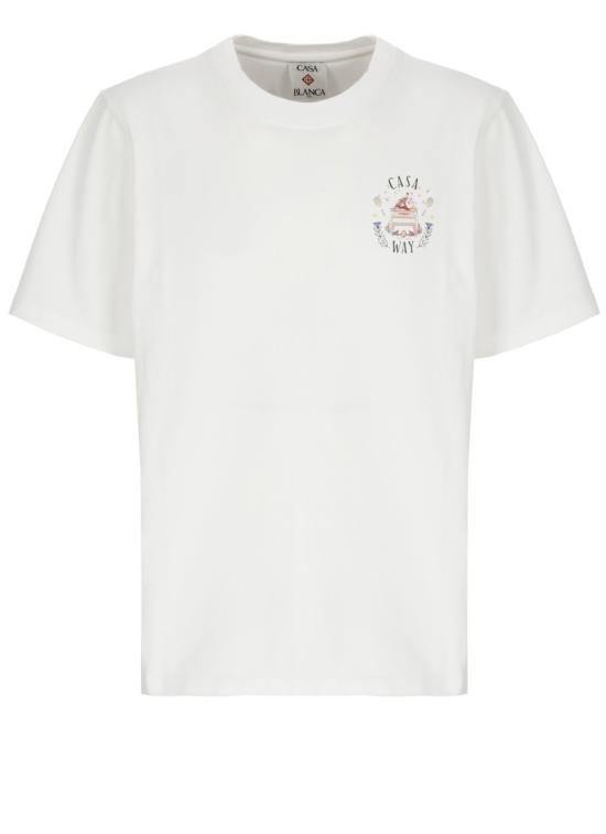 26FW 카사블랑카 반팔 티셔츠 MPF26JTS00105WHITE JERSEY