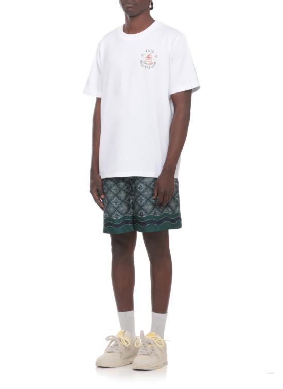 26FW 카사블랑카 반팔 티셔츠 MPF26JTS00105WHITE JERSEY - CASABLANCA