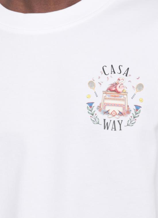 26FW 카사블랑카 반팔 티셔츠 MPF26JTS00105WHITE JERSEY - CASABLANCA