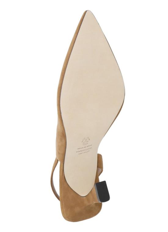 26SS 스튜어트 와이츠먼 힐/펌프스 VINNIE 85 DRSAY SLINGBACKSUEDETOASTED ALMOND Brown - STUART WEITZMAN