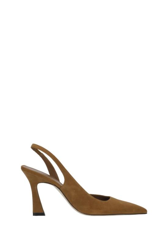26SS 스튜어트 와이츠먼 힐/펌프스 VINNIE 85 DRSAY SLINGBACKSUEDETOASTED ALMOND Brown