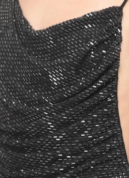 26FW 셀프 포트레이트 롱 원피스 PF26041XBBLACK RHINESTONE DRAPEDBLACK - SELF PORTRAIT