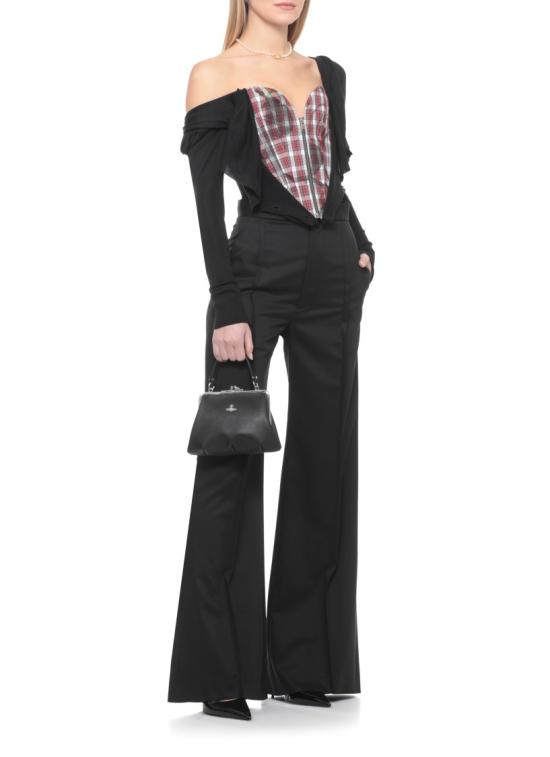 26SS 비비안웨스트우드 스트레이트 팬츠 1F01001AW01CLN401 Black - VIVIENNE WESTWOOD