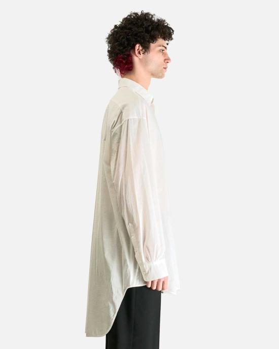  앤 드뮐미스터 긴팔 셔츠 Ann Demeulemeester Hoder 하이 컴포트 롱 셔츠 화이트 - ANN DEMEULEMEESTER