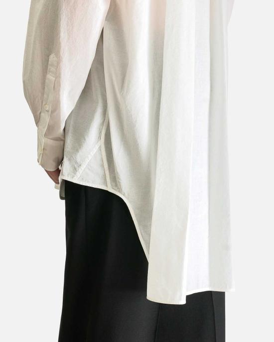  앤 드뮐미스터 긴팔 셔츠 Ann Demeulemeester Hoder 하이 컴포트 롱 셔츠 화이트 - ANN DEMEULEMEESTER