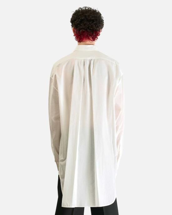  앤 드뮐미스터 긴팔 셔츠 Ann Demeulemeester Hoder 하이 컴포트 롱 셔츠 화이트 - ANN DEMEULEMEESTER