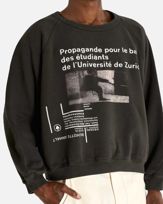  앙팡리쉬데프리메 긴팔 티셔츠 Enfants Riches Deprimes L'universite De Zurich 라글란 크루넥 스웨트셔츠 - ENFANTS RICHES DEPRIMES