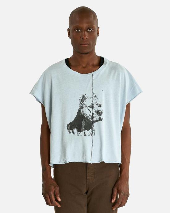  앙팡리쉬데프리메 반팔 티셔츠 Enfants Riches Deprimes Na Pitbull Cut Off T Shirt Light Blue