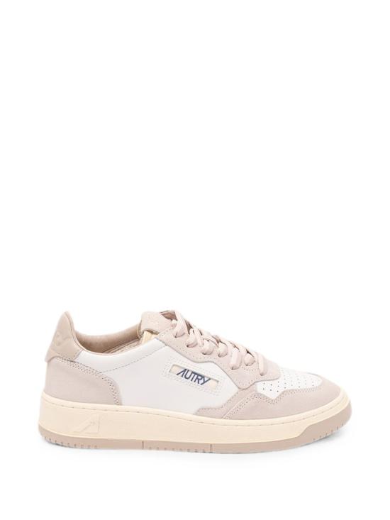26FW 오트리 메달리스트 로우 레더 스니커즈 AULW BW05 White feathergray