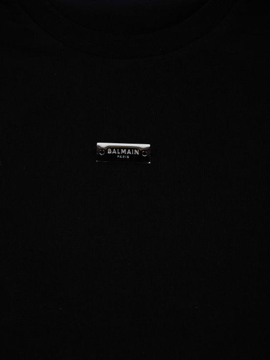 26FW [키즈] 발망 티셔츠 BZ8H21Z3672 930AG NERO - BALMAIN