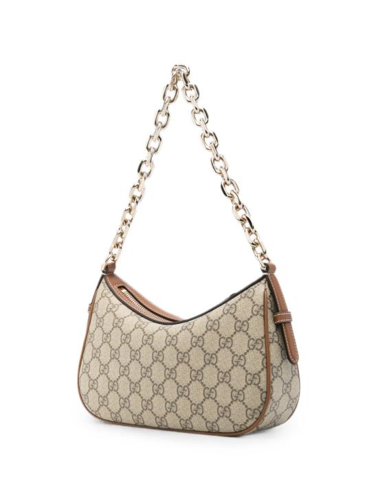 26FW 구찌 GG 엠블럼 스몰 숄더백 847447 FAD6L 9758 BEIGE DARK BROWN DOM - GUCCI