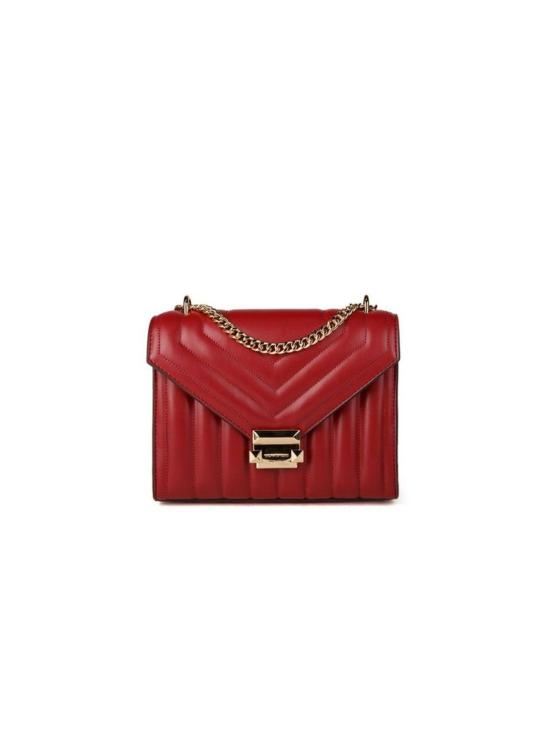  마이클 코어스 크로스백 휘트니 미디엄 플랩 체인 숄더백 체리색 - MICHAEL KORS