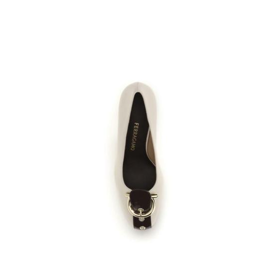 26SS 살바토레 페라가모 힐/펌프스 페라가모 송아지 가죽 보스 타우러스 하이힐 펌프스 - SALVATORE FERRAGAMO