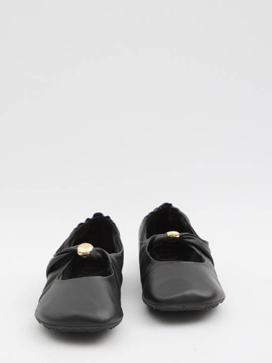 26FW 로에베 나파 램스킨 페블 소프트 발레리나 L815466X46 1100 BLACK DOM - LOEWE