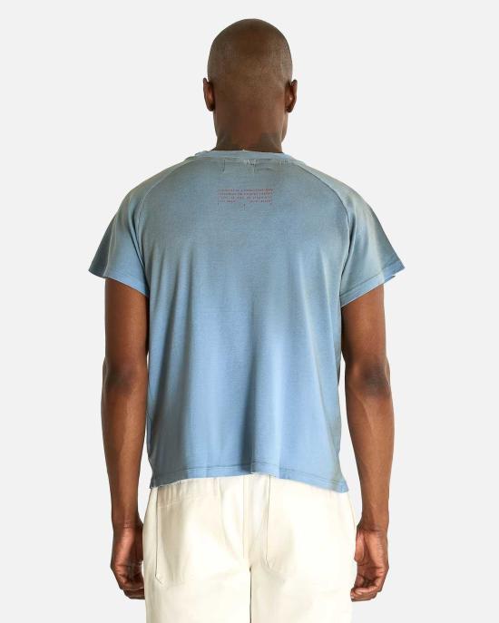  앙팡리쉬데프리메 반팔 티셔츠 Enfants Riches Deprimes Jouets Nouveaux Raglan T 셔츠 Sun Faded Blue - ENFANTS RICHES DEPRIMES