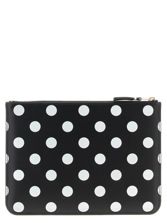  꼼데가르송 지갑 Comme Des Garçons 바이컬러 소가죽 카드홀더 - COMME DES GARCONS