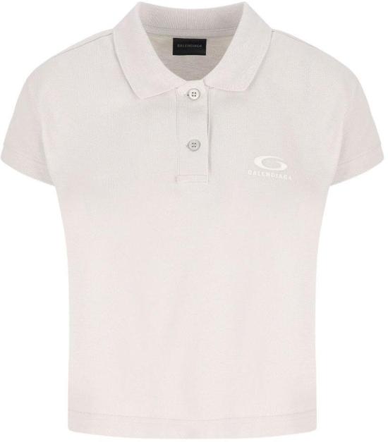 26SS 발렌시아가 폴로 티셔츠 858098TTVT89060 WHITE