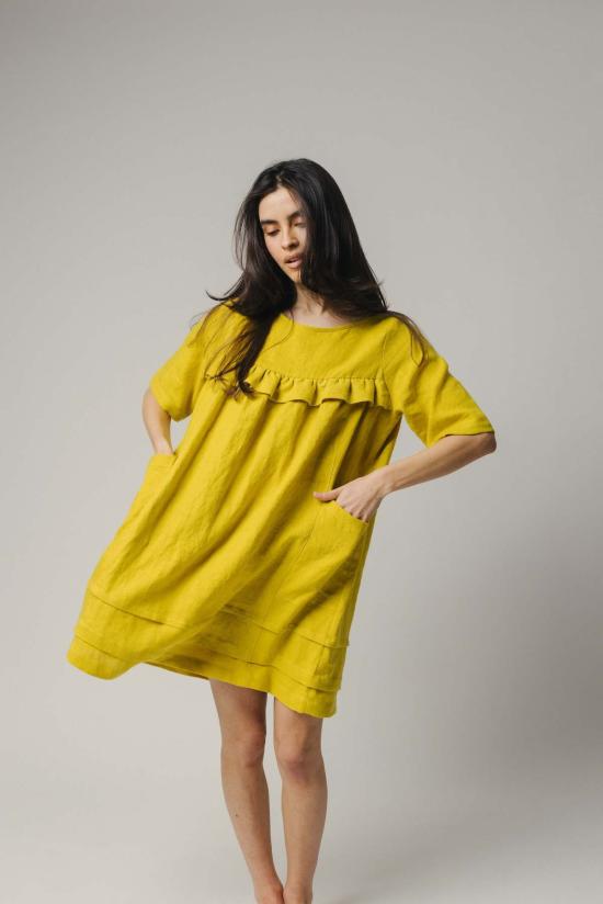  파뮤트 어패럴 숏 원피스 Pamut Apparel Usa Claire 드레스 - PAMUT APPAREL