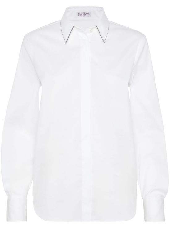 26FW 브루넬로 쿠치넬리 모닐리 셔츠 M0091MA606 C159 Bianco