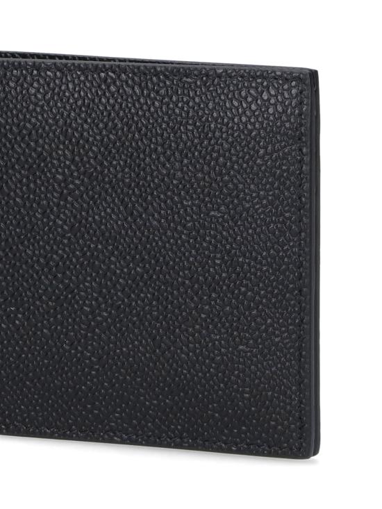 26FW 톰브라운 페블 그레인 레더 빌 폴드 지갑 MAW023A 00198 BLACK - THOM BROWNE