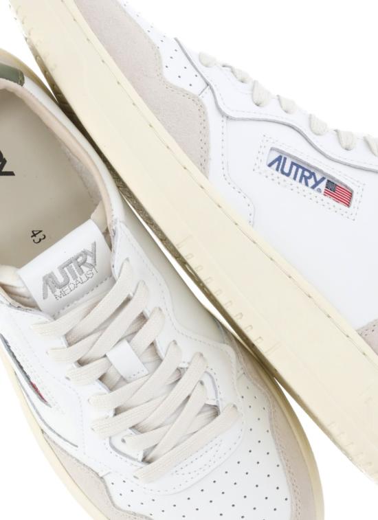 26FW 오트리 메달리스트 로우 스니커즈 AULMLS17WHT BRONZEGRN White - AUTRY