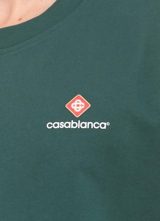 26FW 카사블랑카 반팔 티셔츠 MPF26JTS00112GREEN JERSEY - CASABLANCA