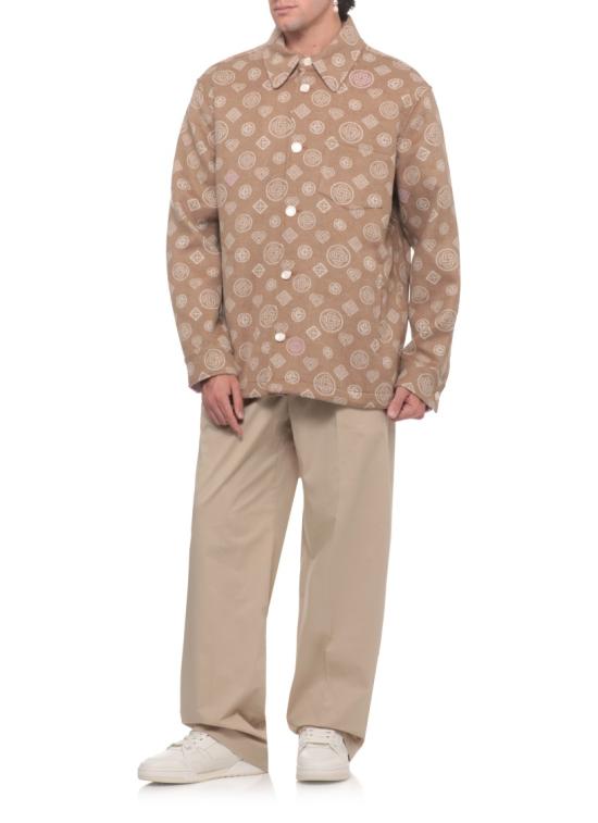 26FW 카사블랑카 자켓 MPF26JK43401MONOGRAM WOOL Neutrals - CASABLANCA
