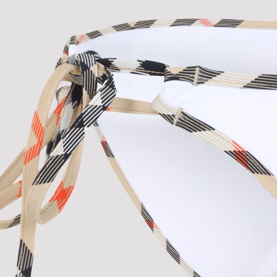 26SS 버버리 체크 트림 비키니 브리프 8118811 A1464 WHITE - BURBERRY