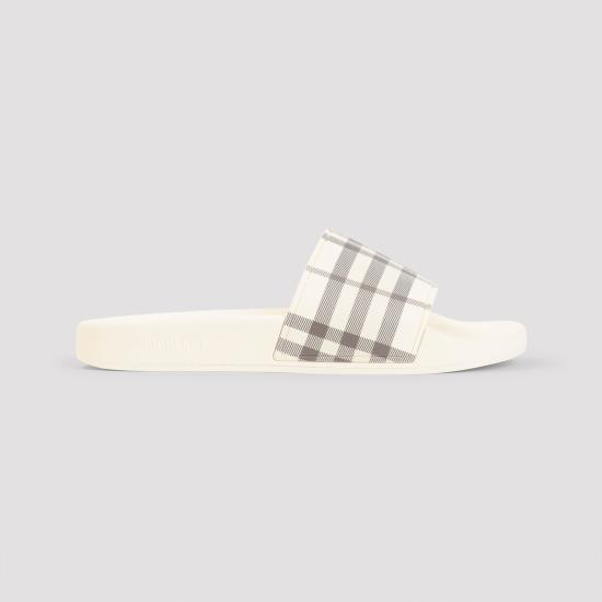 26FW 버버리 체크 슬라이드 8119283 B2529 LIGHT BEIGE CHECK - BURBERRY