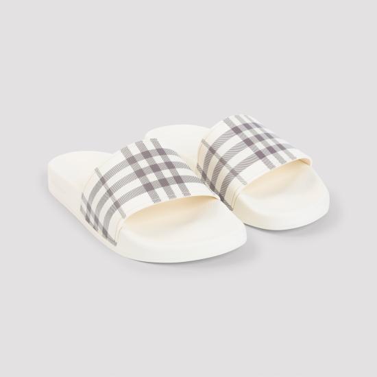 26FW 버버리 체크 슬라이드 8119283 B2529 LIGHT BEIGE CHECK - BURBERRY