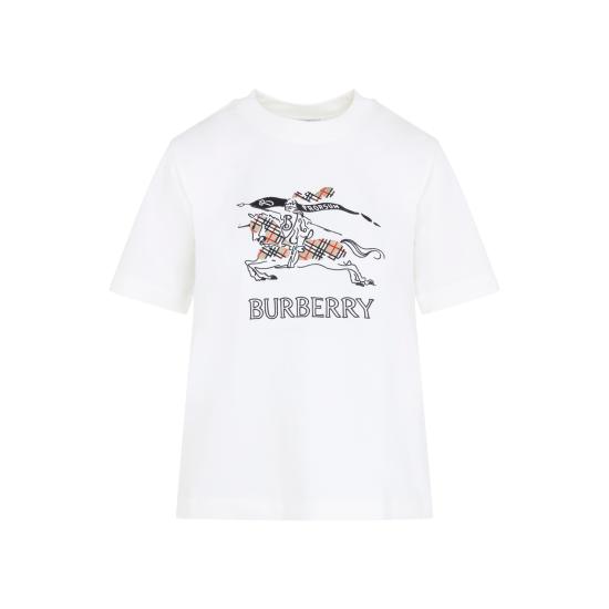 26FW 버버리 EKD 스케치 코튼 티셔츠 8121038 B8764 CHALK - BURBERRY