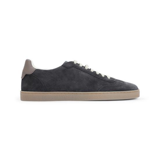 26FW 브루넬로 쿠치넬리 스웨이드 스니커즈 MZUMGLJ336 CLV06 PEPPER BISON - BRUNELLO CUCINELLI