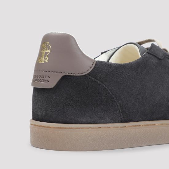 26FW 브루넬로 쿠치넬리 스웨이드 스니커즈 MZUMGLJ336 CLV06 PEPPER BISON - BRUNELLO CUCINELLI
