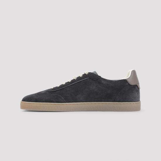 26FW 브루넬로 쿠치넬리 스웨이드 스니커즈 MZUMGLJ336 CLV06 PEPPER BISON - BRUNELLO CUCINELLI