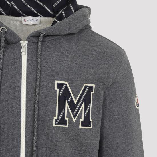 26FW 몽클레어 후드 티셔츠 L20918G00002 89AUJ 989 DARK GREY - MONCLER