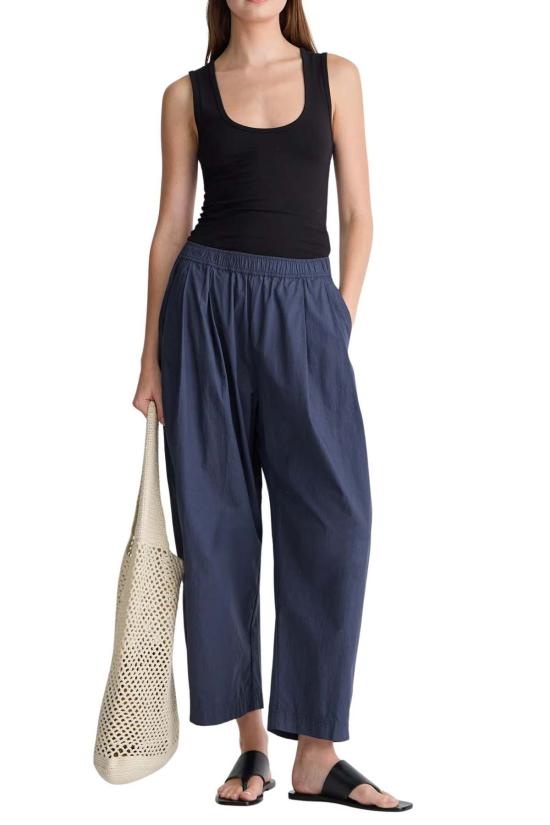  어피스 어파트 스트레이트 팬츠 Apiece Apart Spa Pleat Pant Navy - APIECE APART