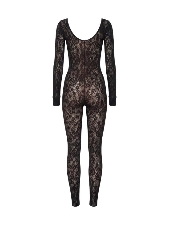26FW 월포드 바디수트 티셔츠 53410 7005 BLACK - WOLFORD