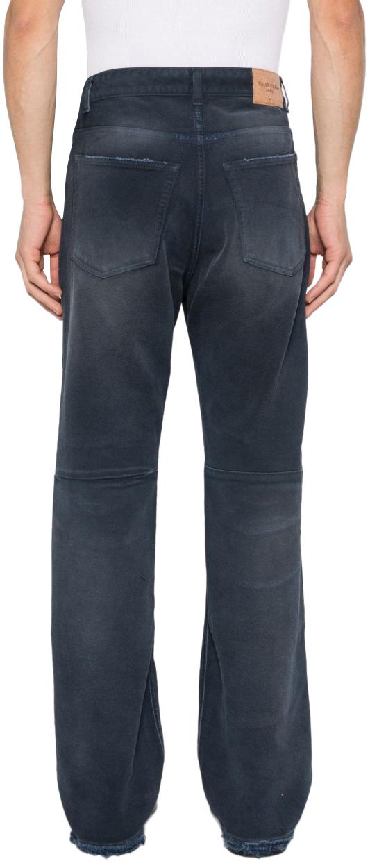 26SS 발렌시아가 커브드 니 팬츠 857194TTW648074 NAVY - BALENCIAGA