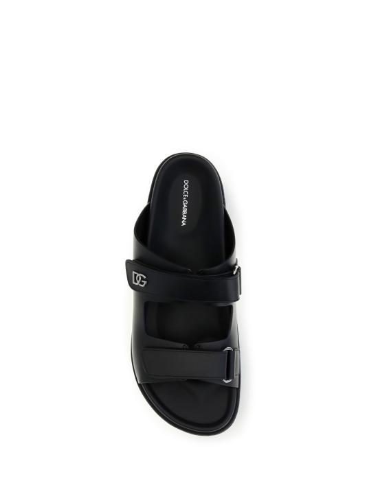 26FW 돌체앤가바나 뮬/슬리퍼 A80522A9Q67 80999 BLACK - DOLCE & GABBANA