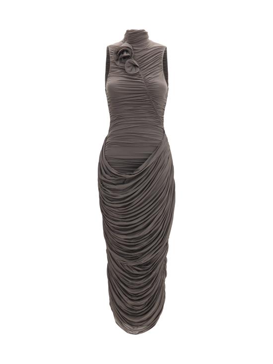 26FW 마그다뷰트림 롱 원피스 381726 BROWN GREY