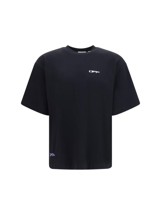 26FW 오프화이트 반팔 티셔츠 OMAA120F26JER00800 001 BLACK