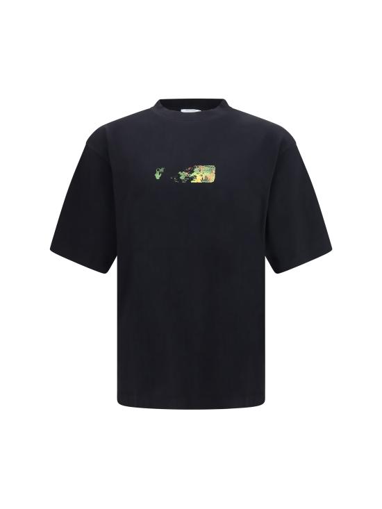 26FW 오프화이트 반팔 티셔츠 OMAA120F26JER00D00 001 BLACK