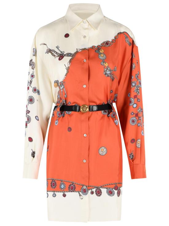 26FW 베르사체 숏 원피스 1025495 1A186365O360 Orange