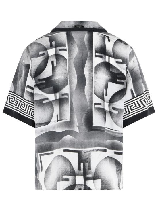 26FW 베르사체 반팔 셔츠 1025703 1A187265B040 Black - VERSACE